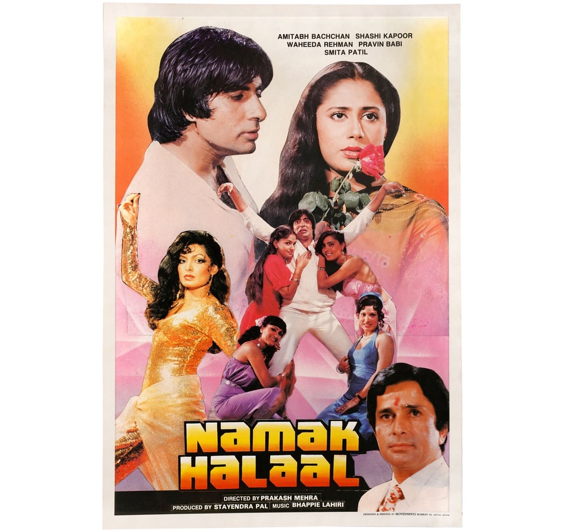 RARE ORIGINAL INDIAN CINEMA VINTAGE FILM POSTER NAMAK HALAAL - 2