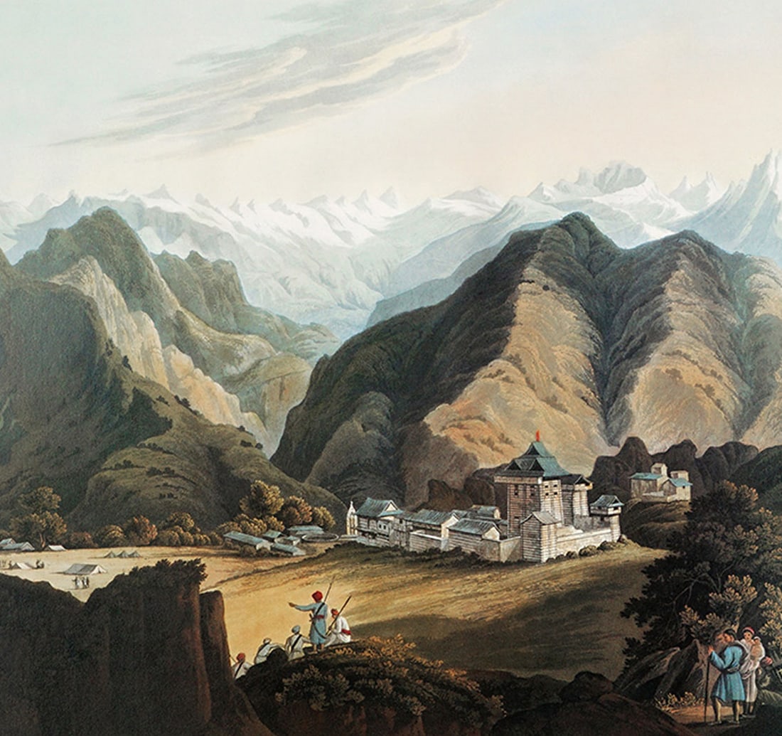 SERAN RAJAS PALACE: Size: 54 x 69 cm (21 x 25 Inches) Fine Reprint: Reproduced from original by Parag Books Pvt. Ltd. Delhi in year 2011. Original aquatint was made by Robert Havell and Son from plate 1 of JB Frasers Vie