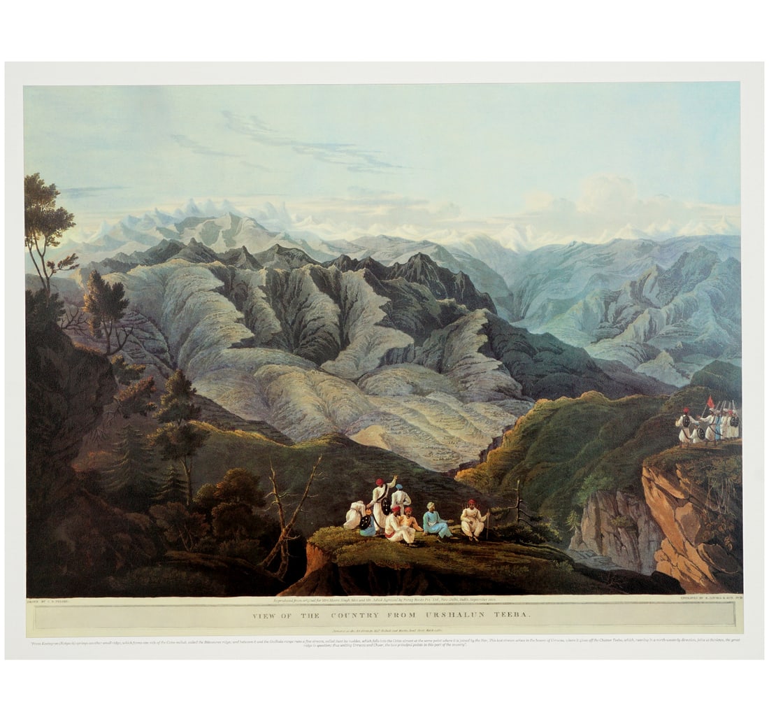 REPRINT BY JAMES BAILLIE FRASER: VIEW OF THE COUNTRY FROM URSHALUN TEEBA - 2