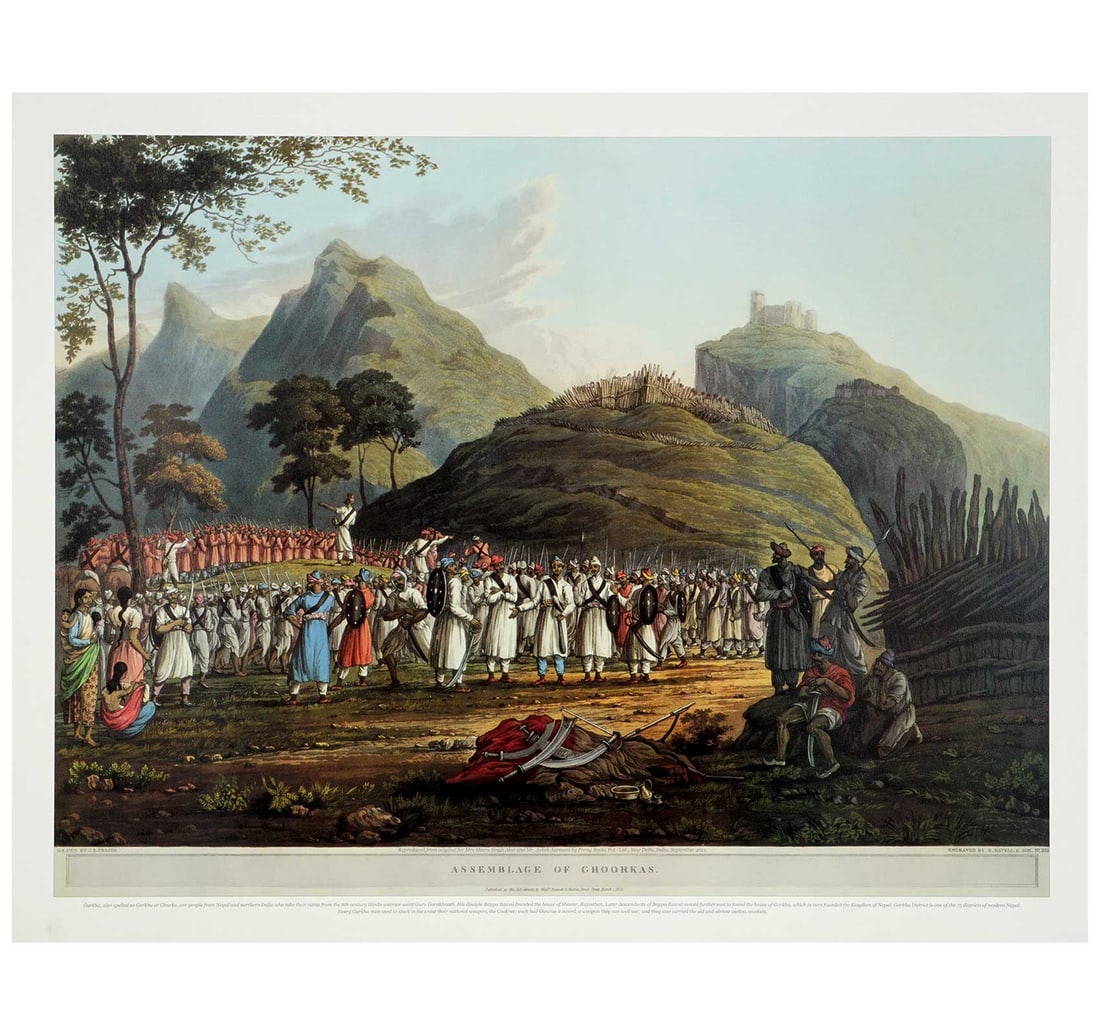 REPRINT BY JAMES BAILLIE FRASER: ASSEMBLAGE OF GHOORKAS - 2