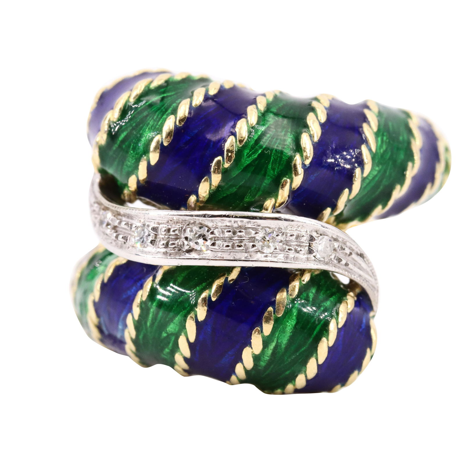 TOLIRO Enamel, Diamonds & 18k Gold Ring (1 of 6)
