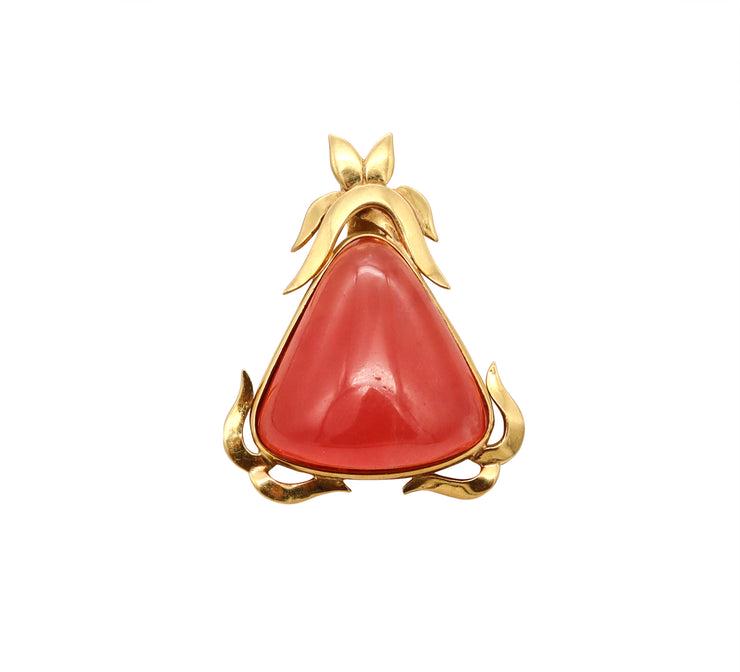 Designer pendant in 18k gold with a Rare 53.42 Cts Rhodochrosite Gemstone (1 of 6)