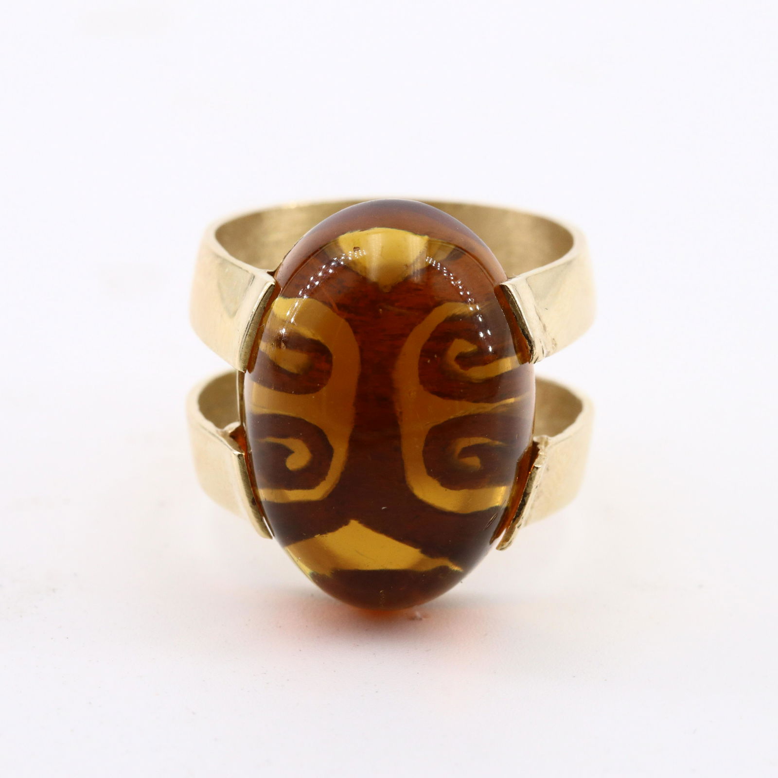 Retro 18k  Gold Ring with Natural Citrine (1 of 4)