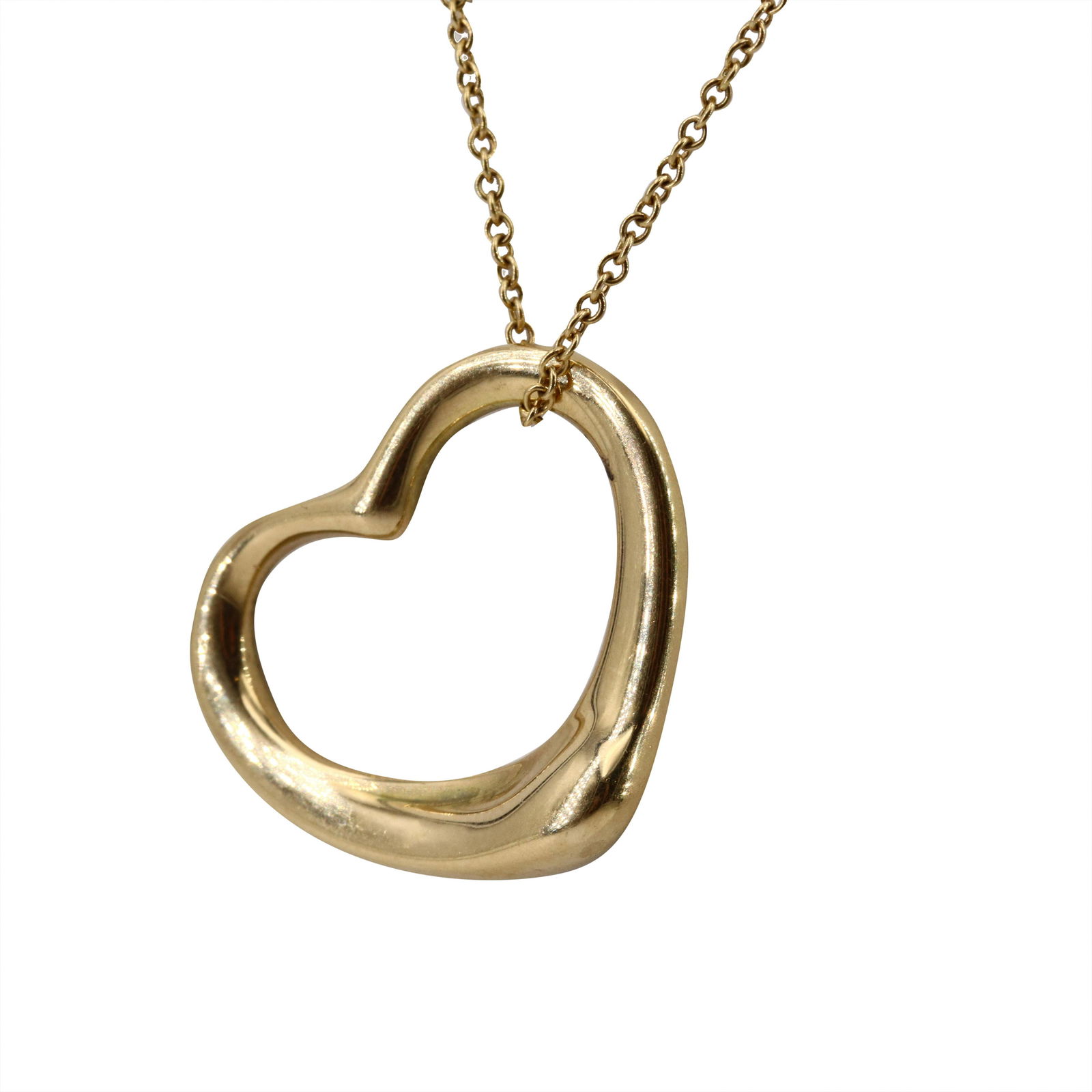 Tiffany & Co Elsa Peretti Open Heart 18k gold Necklace (1 of 4)