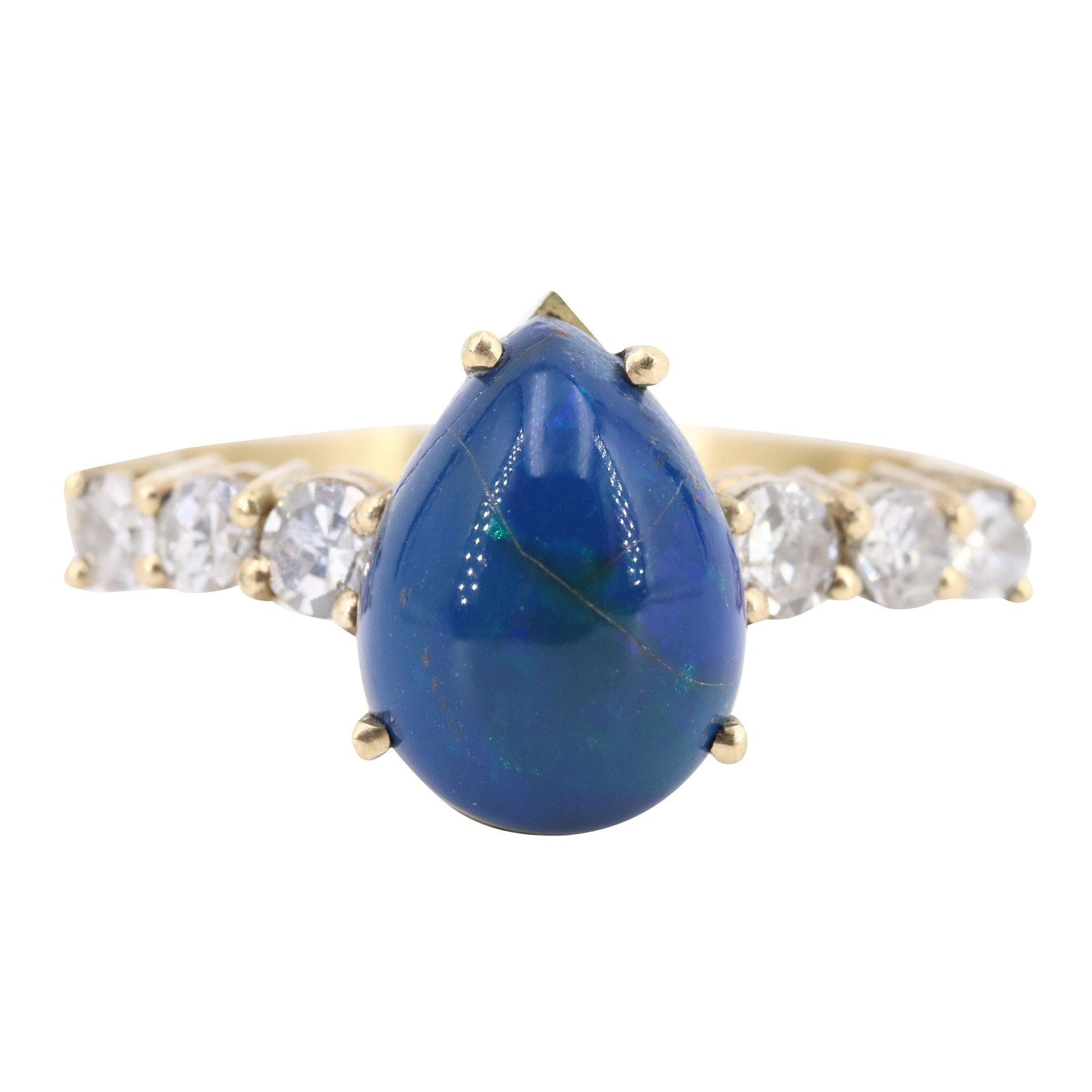 Opal & Diamonds 18k yellow Gold Ring (1 of 5)