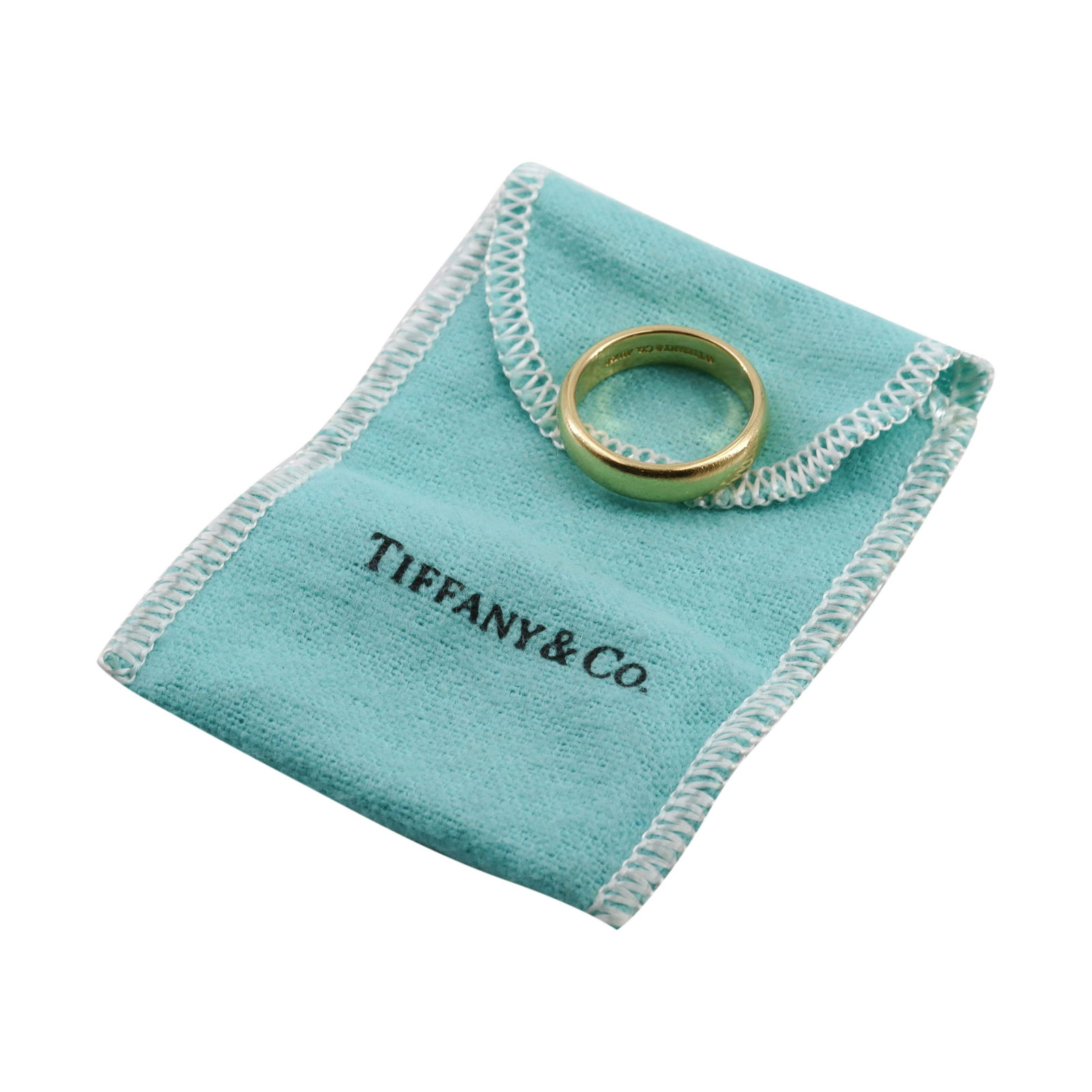 Tiffany & Co 18k gold Band: Wedding Band from Tiffany & Co crafted in solid 18k yellow Gold. Ring height: 5mm. Ring size: 5 1/2. Weight: 6 grams.