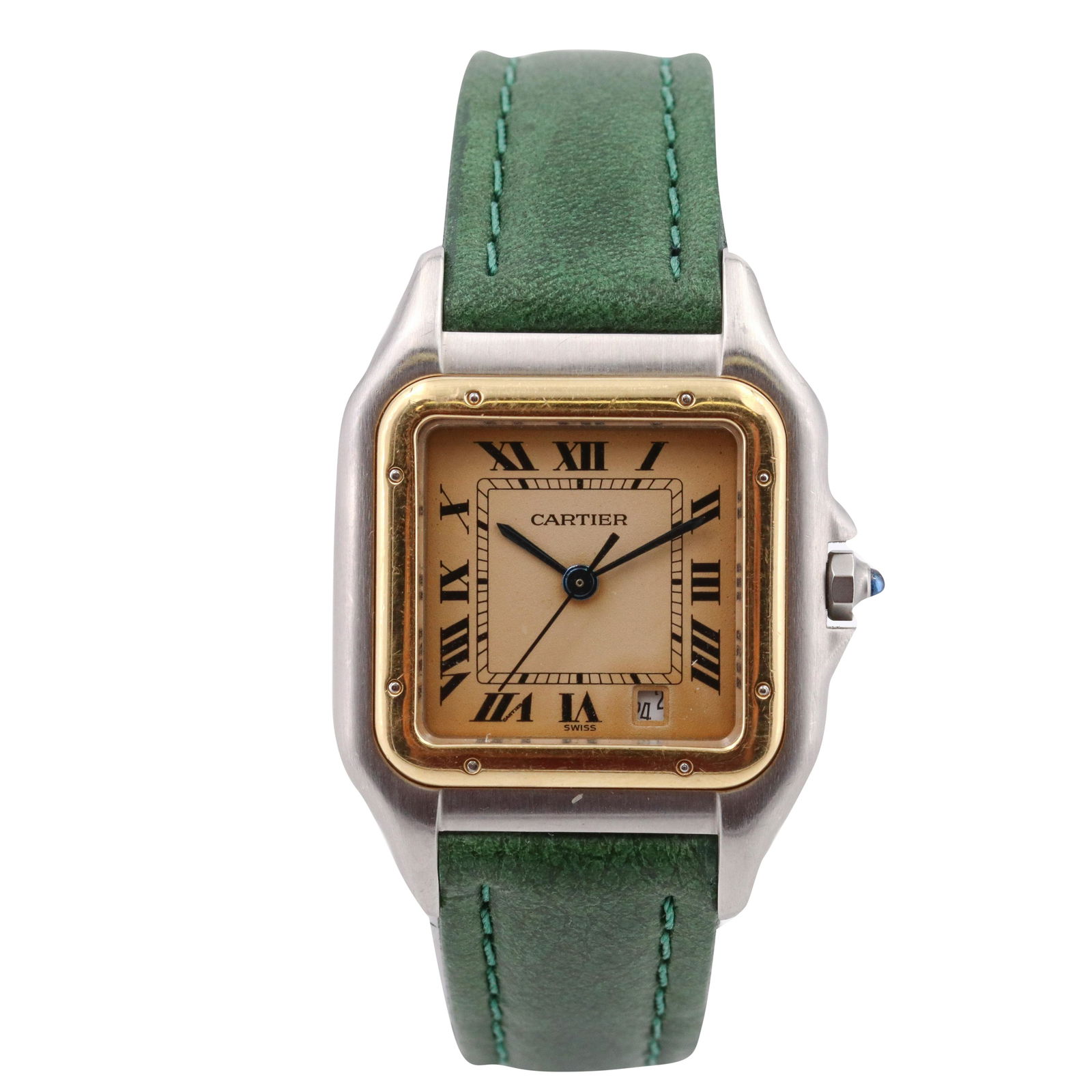 Cartier Santos Galbee 18k Gold & Stainless Steel Quartz Ladies Watch 8963 (1 of 4)