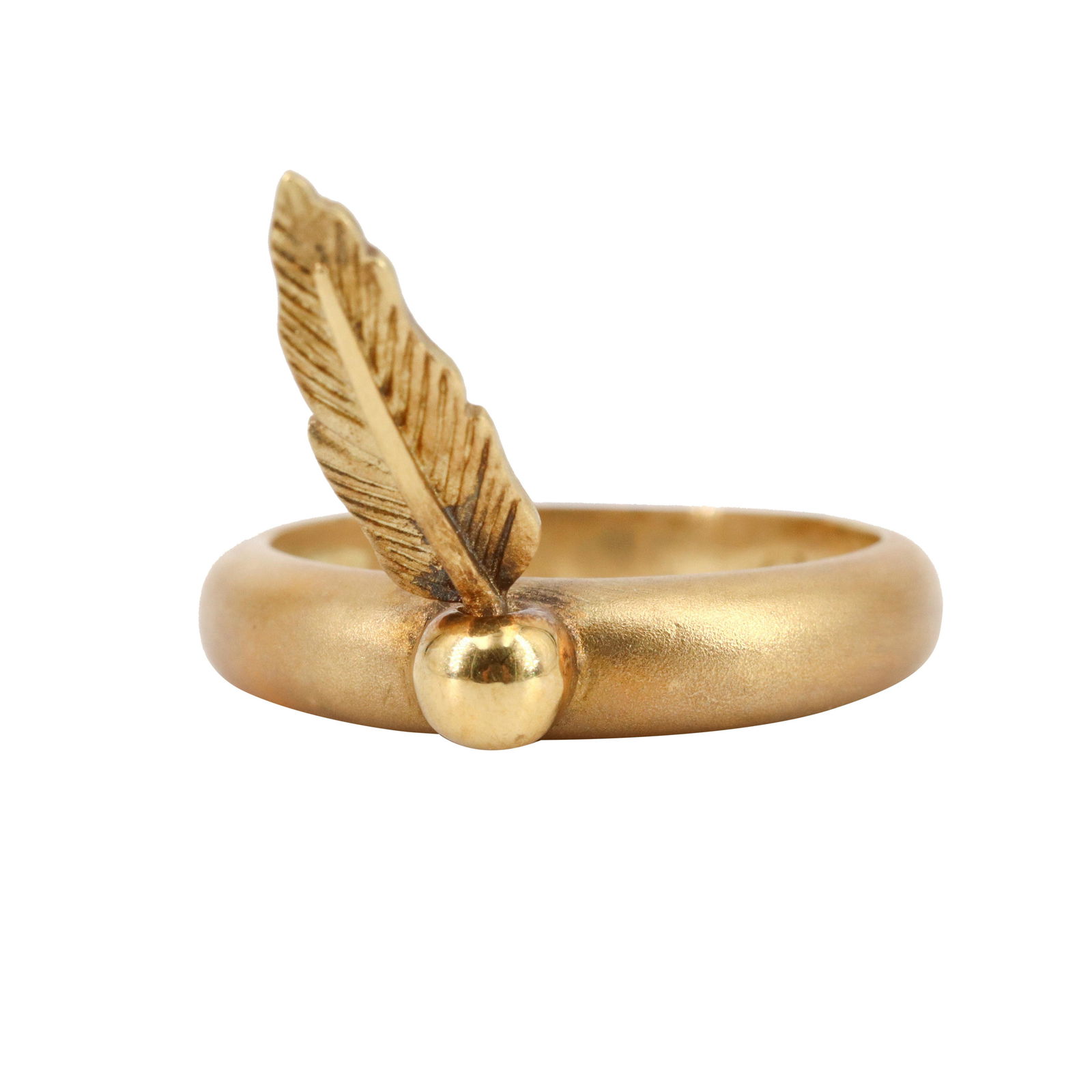 H. Stern 18k Gold Feather Ring (1 of 4)