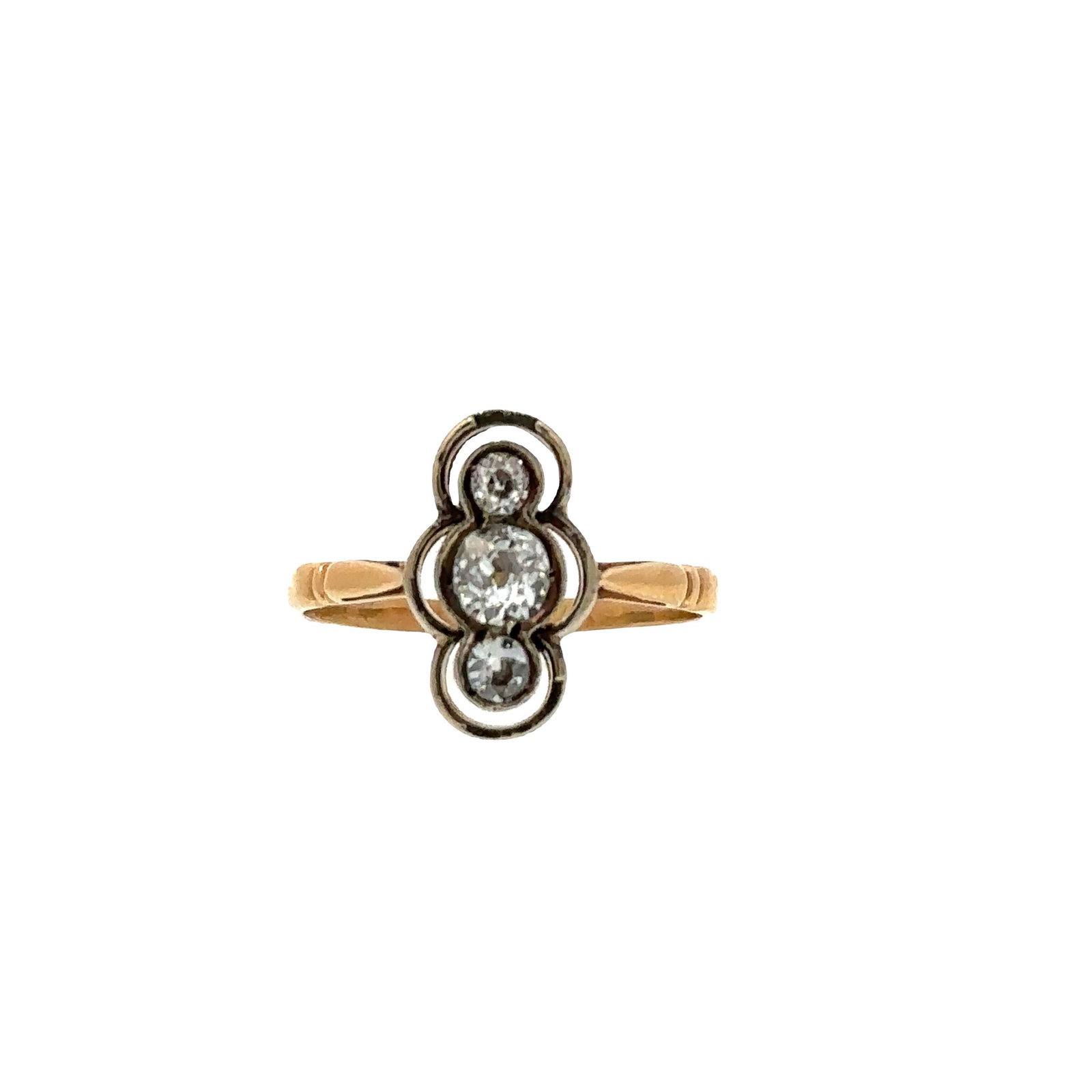 Art Deco 18k Gold Ring with Diamonds (1 of 3)
