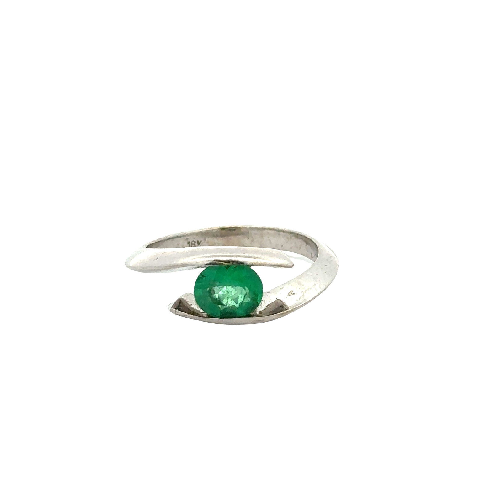 18k white Gold with Emerald (1 of 4)
