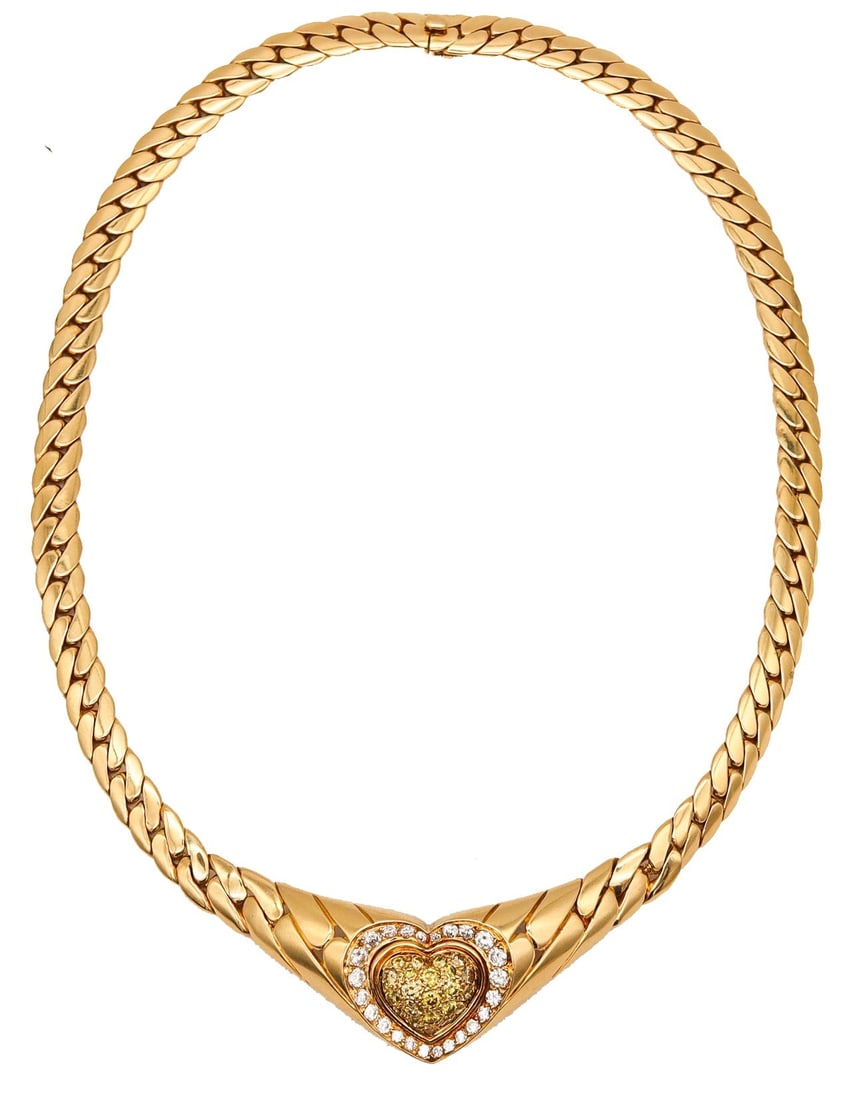 Cartier Paris By George L'Enfant Necklace In 18K Gold 4.17 Cts In Diamonds (1 of 9)