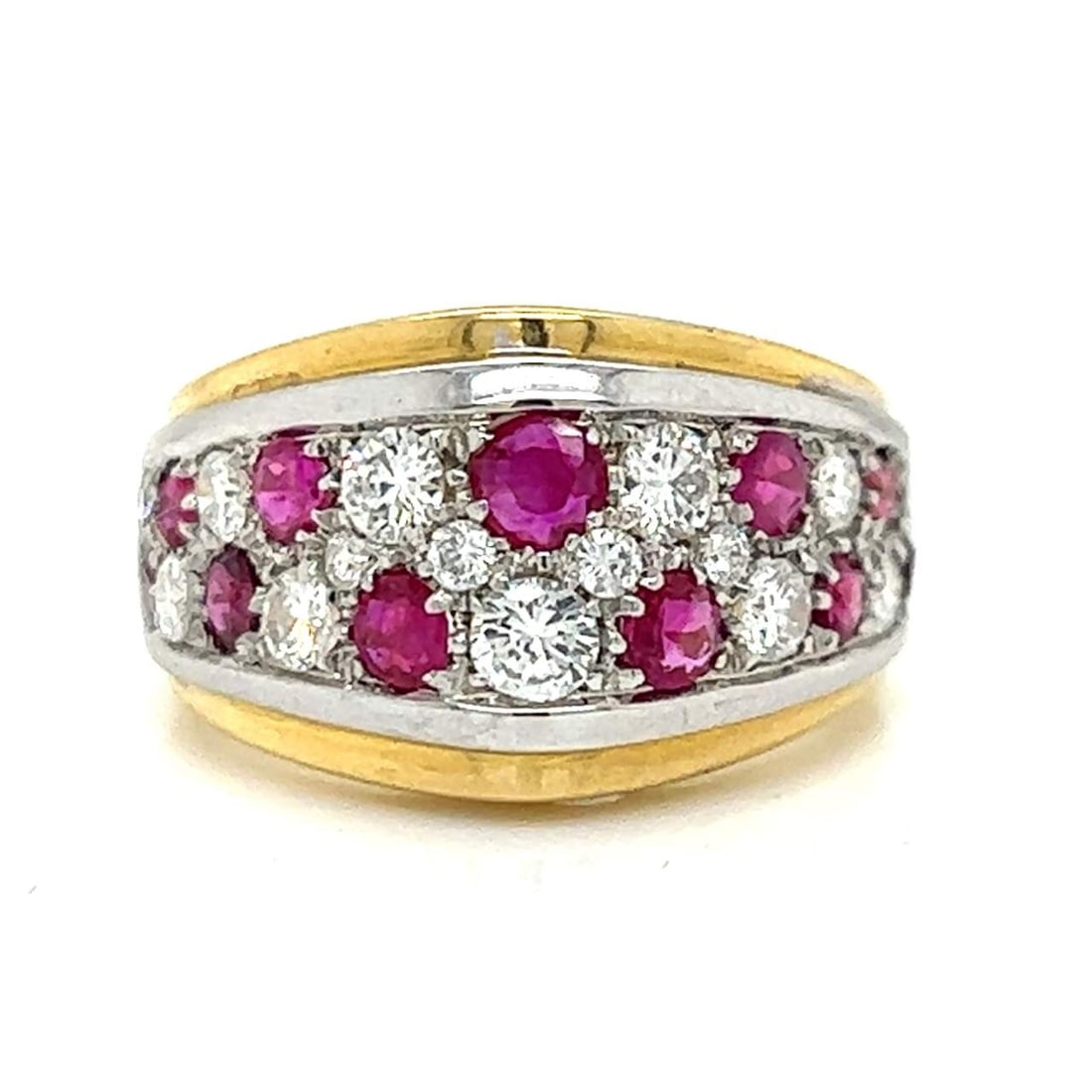 18K Yellow Gold Diamond & Ruby Ring (1 of 4)