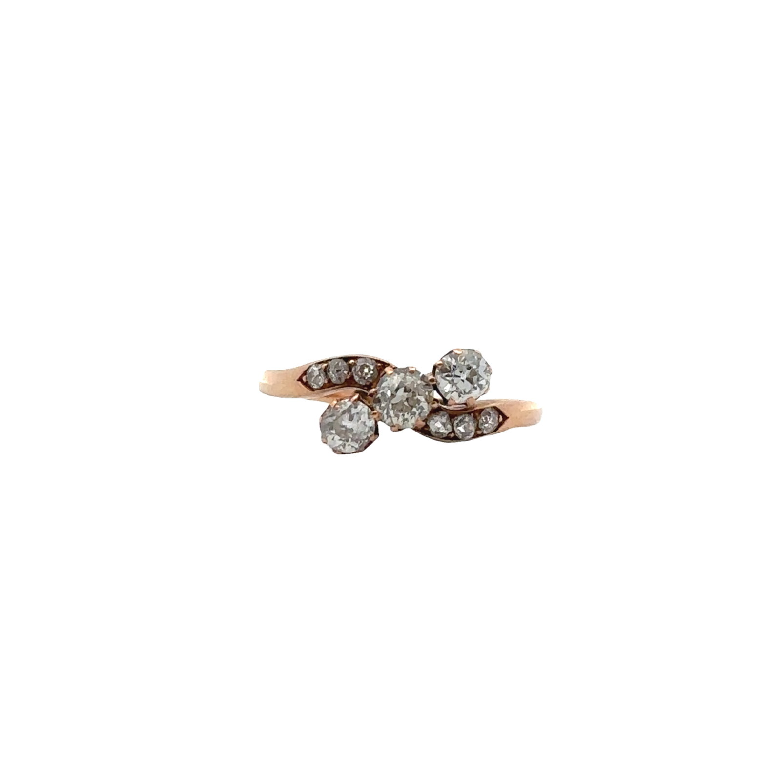 Antique 18k yellow Gold Ring with Diamonds (1 of 6)