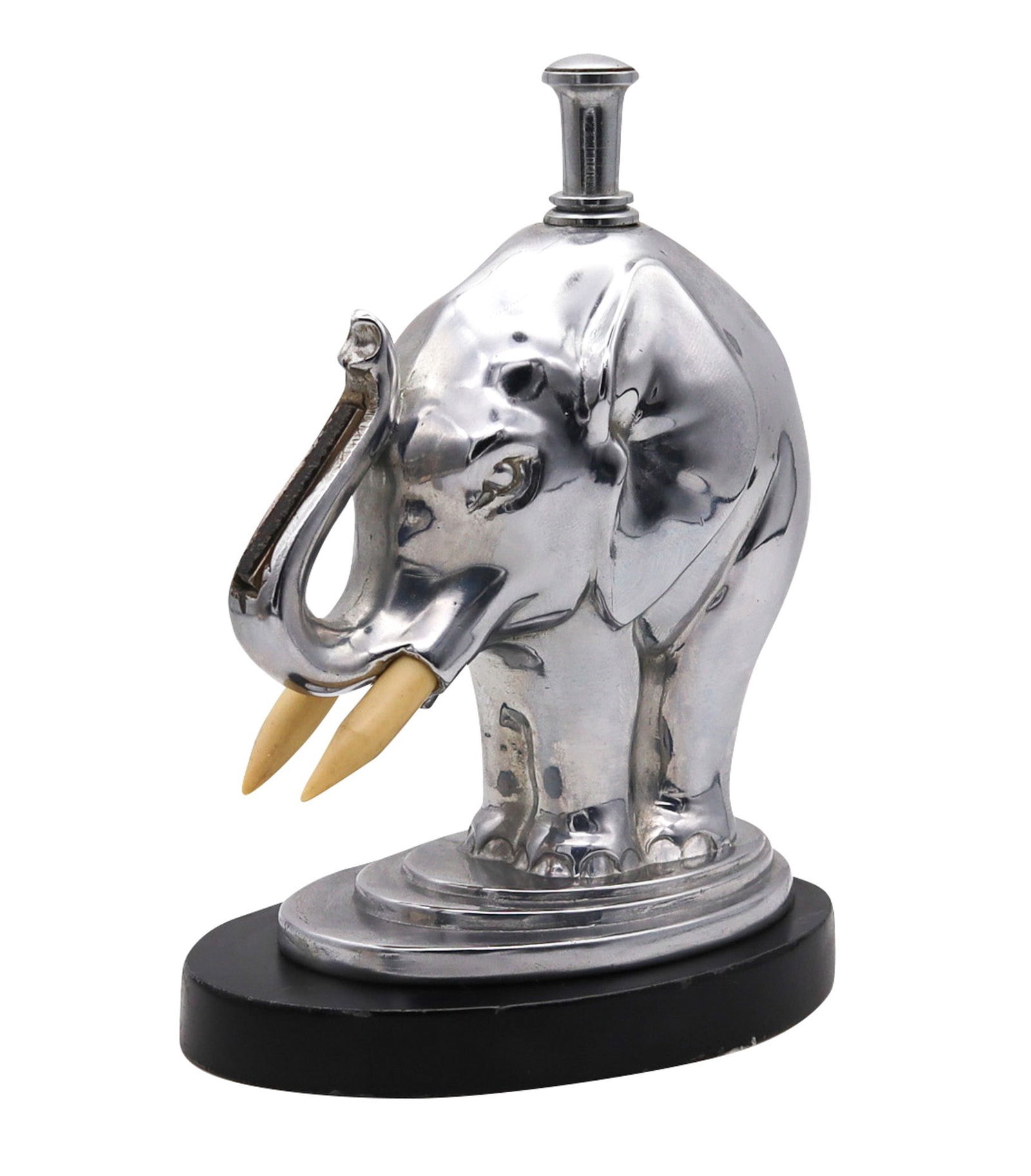 Ronson 1935 Elephant Touch Titp Striker Lighter In Black Cast Steel And Chromed Steel (1 of 7)
