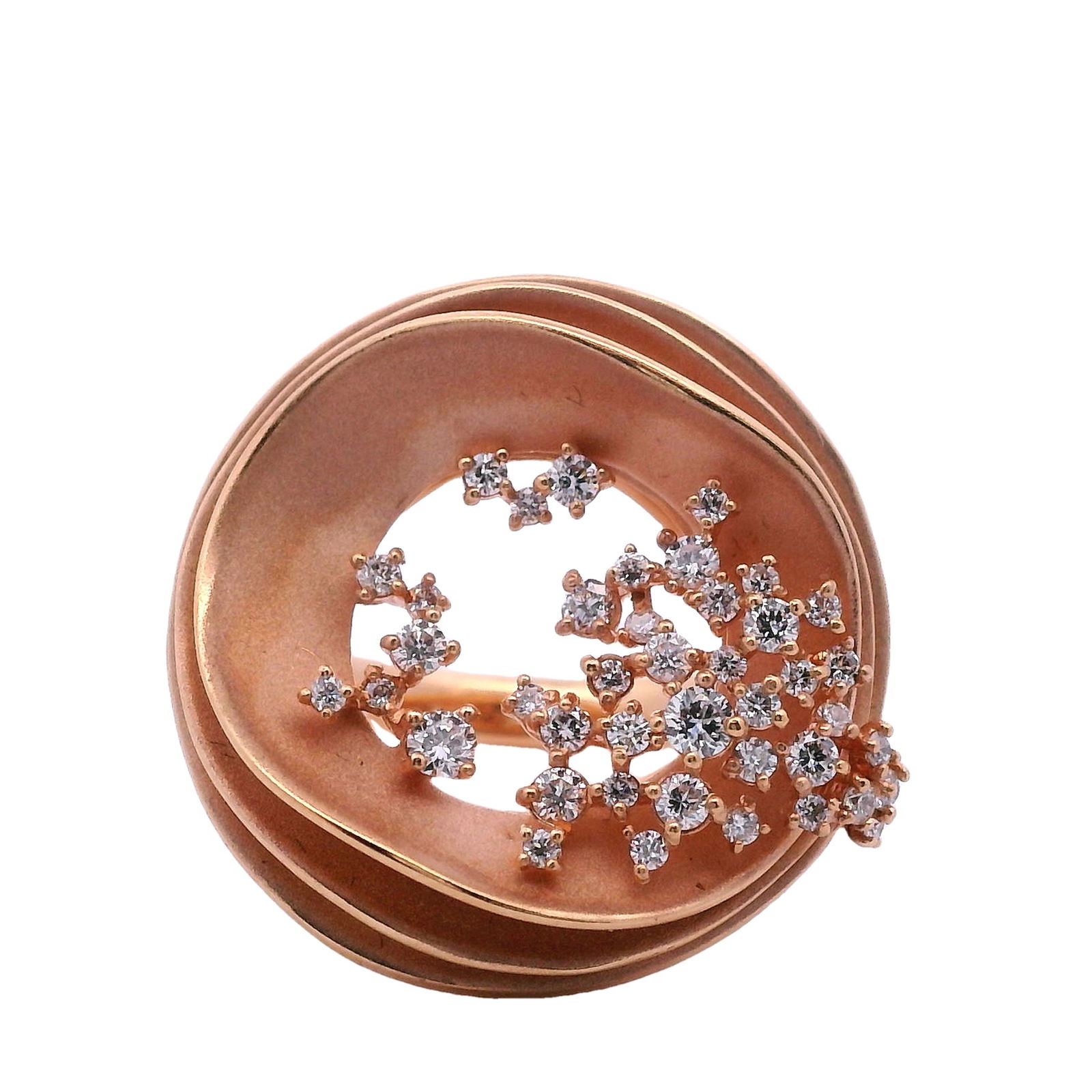 Designed 18kt Rose Gold Ring with Diamonds (1 of 6)