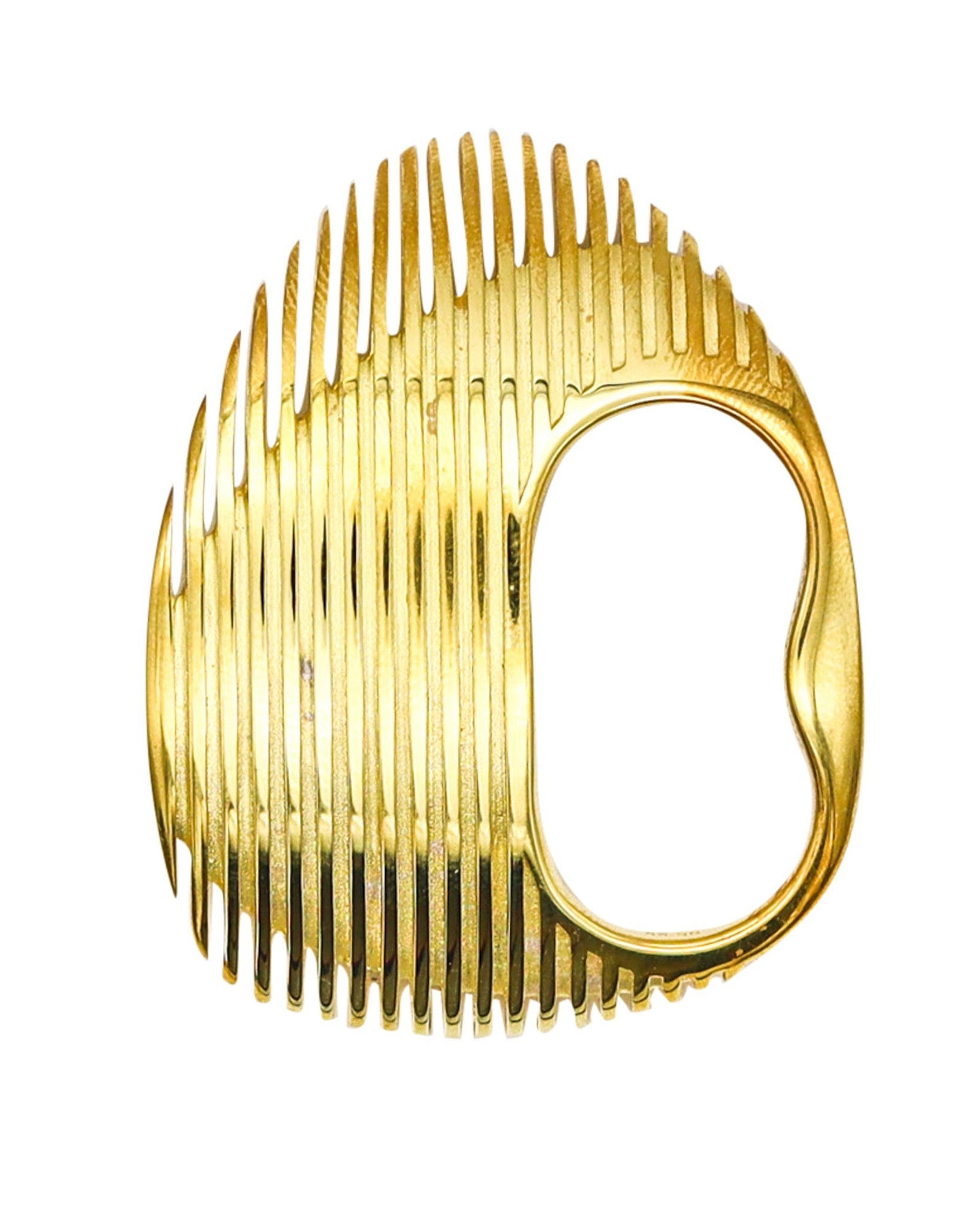 Zaha Hadid For Georg Jensen Lamellae Double Ring In Sterling With 18Kt Gold Vermeil (1 of 7)