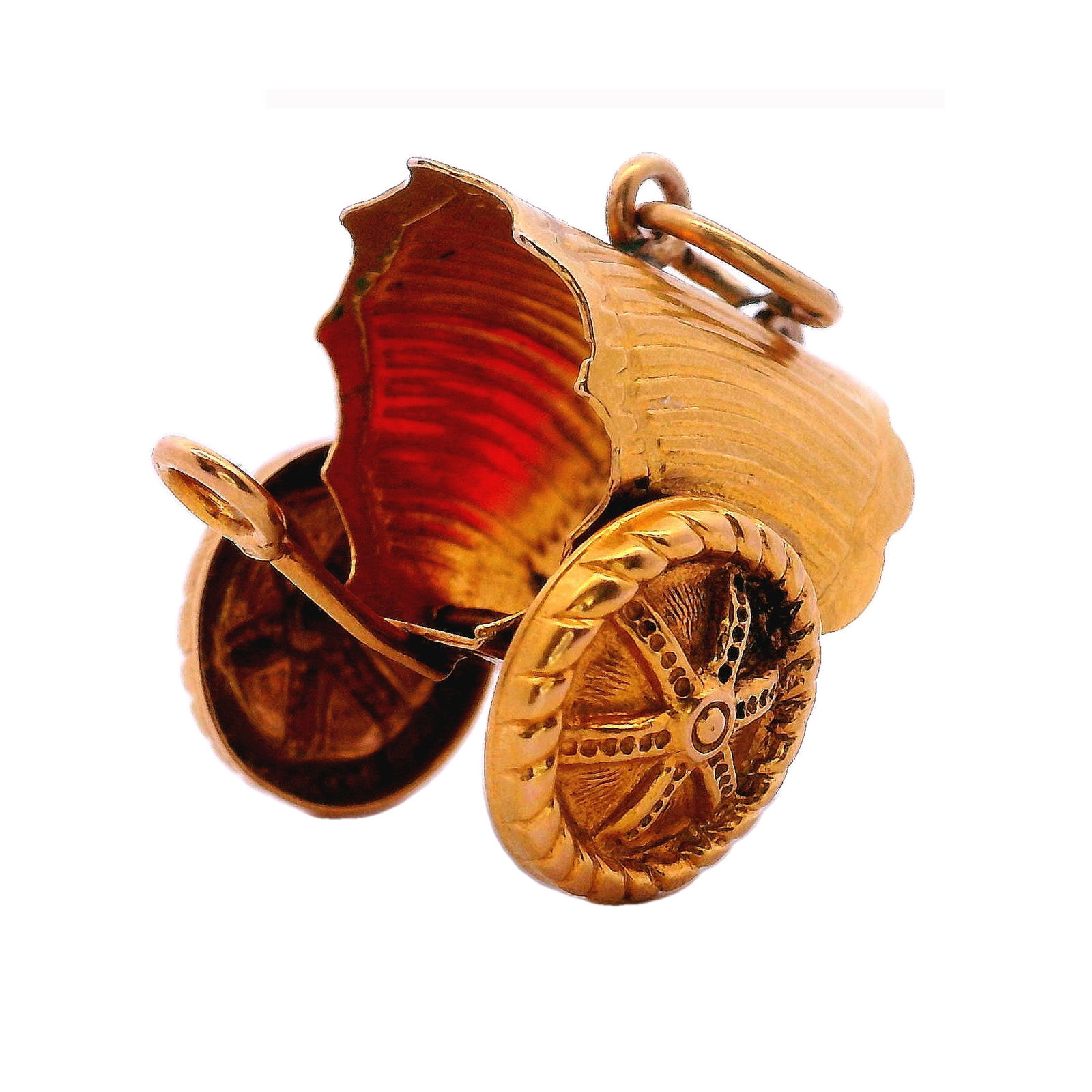 Vintage 18kt Gold Carriage Charm /Pendant (1 of 5)