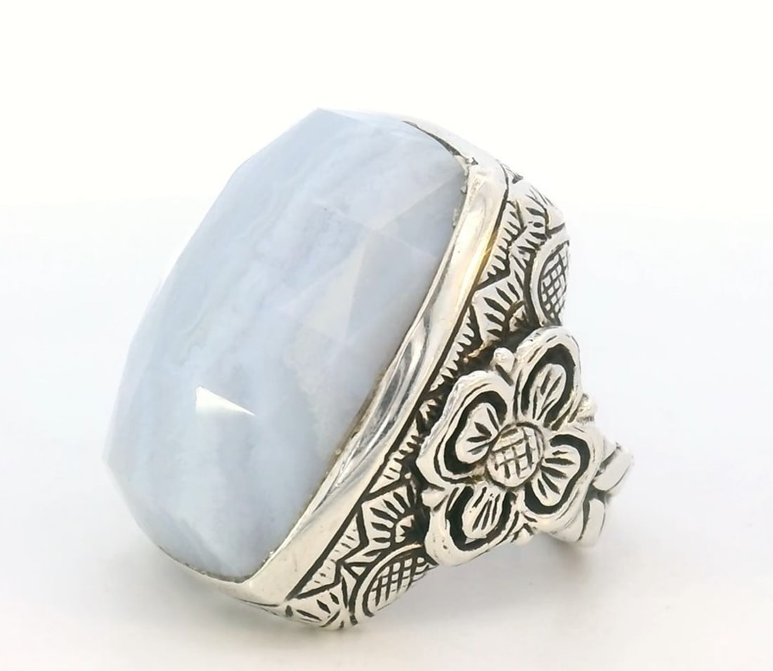 Stephen Dweck Sterling Silver Ring with Chalcedony (1 of 5)