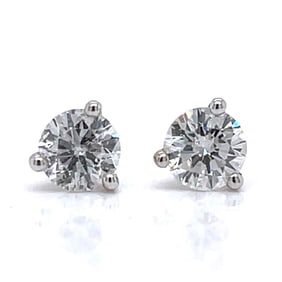 14K White Gold 1.02 Ct. Diamond Stud Earrings