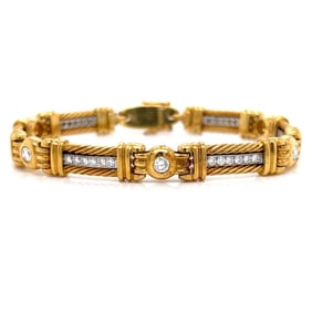 18K Yellow Gold 1.80 Ct. Diamond Bracelet