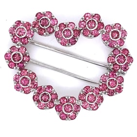 PASQUALE BRUNI 18K White Gold Semi Precious Stone Heart Brooch