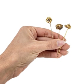 Art Nouveau Gold Filled Pins by Fix