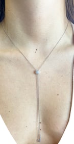 Adjustable 18kt white gold Necklace with Diamonds