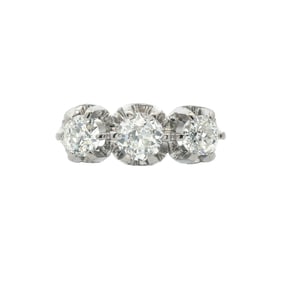 Antique Platinum Ring with 1.75 CTW in Diamonds