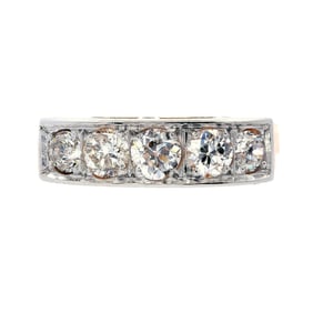 Deco 18kt Gold Ring with 0.75 Cts in Diamonds