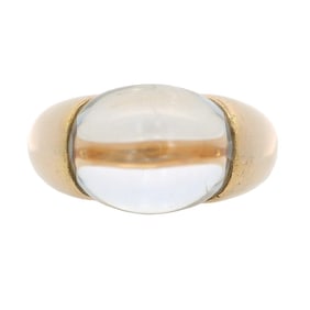 BACCARAT Vintage 18kt yellow Gold Ring with Crystal