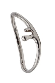 Angela Cummings 1995 Studio Twisted Sculptural Bangle In .925 Sterling Silver
