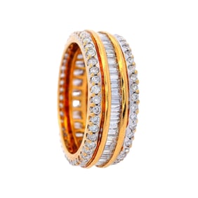 14kt Gold Band Ring with 2.50 CTW in Diamonds