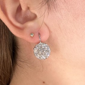 18K Yellow Gold & Platinum 3.35 Ct. Diamond Earrings