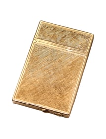 Tiffany & Co. 1970 Modernist Petrol Fluid Fiorentini Pocket Lighter In 14Kt Yellow Gold