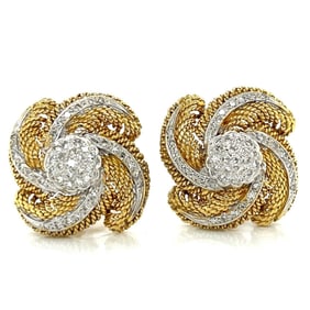18K Yellow Gold 1.50 Ct. Diamond Earrings
