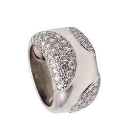Cartier Paris Nouvelle Bague Ring In 18Kt White Gold With 2.76 Cts in Diamonds