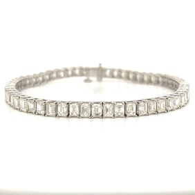 14K White Gold 11.06 Ct. Diamond Tennis Bracelet