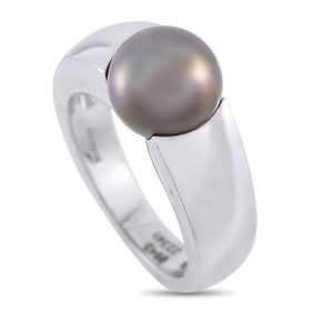 Boucheron 18K White Gold Pearl Ring