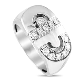 Bvlgari Parentesi 18K White Gold 0.25ct Diamond Ring