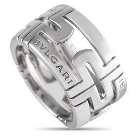 Bvlgari Parentesi 18K White Gold Ring
