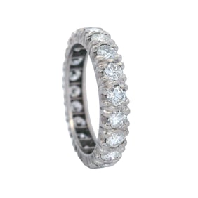 Platinum Eternity Band Ring with 1.75 Cts in Round Diamonds