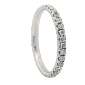 Platinum Eternity Band Ring with 0.62 Cts in Round Diamonds