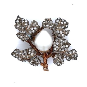 BUCCELLATI 18K Diamond & Pearl Brooch