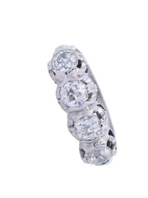Antique Platinum Ring with 1.20 CTS in Diamonds
