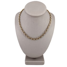 Italian 14kt yellow Gold Chain Necklace with Sapphires