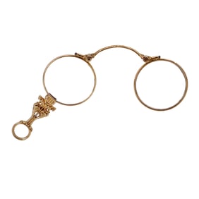 Art Nouveau 14kt Expandable Lorgnette Glasses