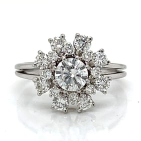 18K White Gold Ring with 1.70 Cts Diamonds