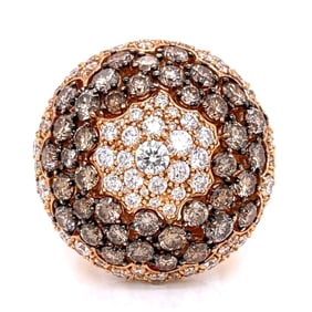 STEPHEN HEFFNER 18K Yellow Gold Champagne Diamond Ring