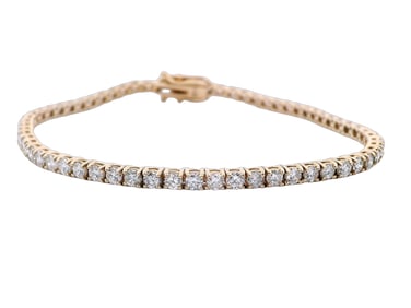 14kt yellow Gold Tennis Bracelet with 3.20 Cts in Diamonds