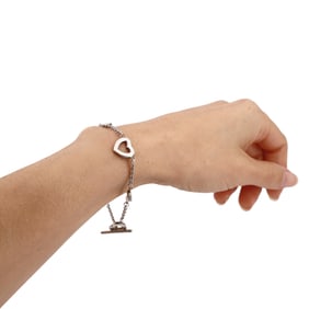 Tiffany & Co. Vintage Sterling Silver 925 Heart Bracelet